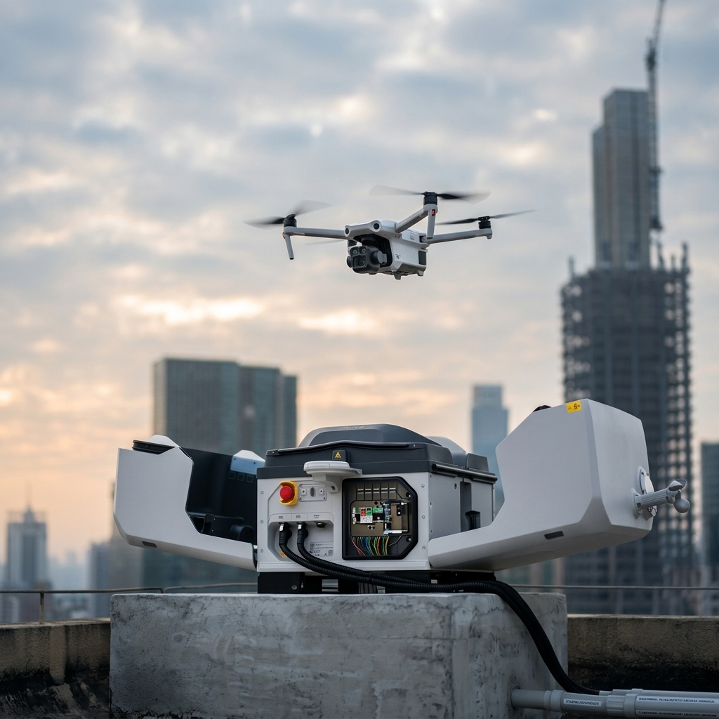 DJI Dock 3 en Matrice 4D drone in een box systeem voor SAIL III BVLOS operaties