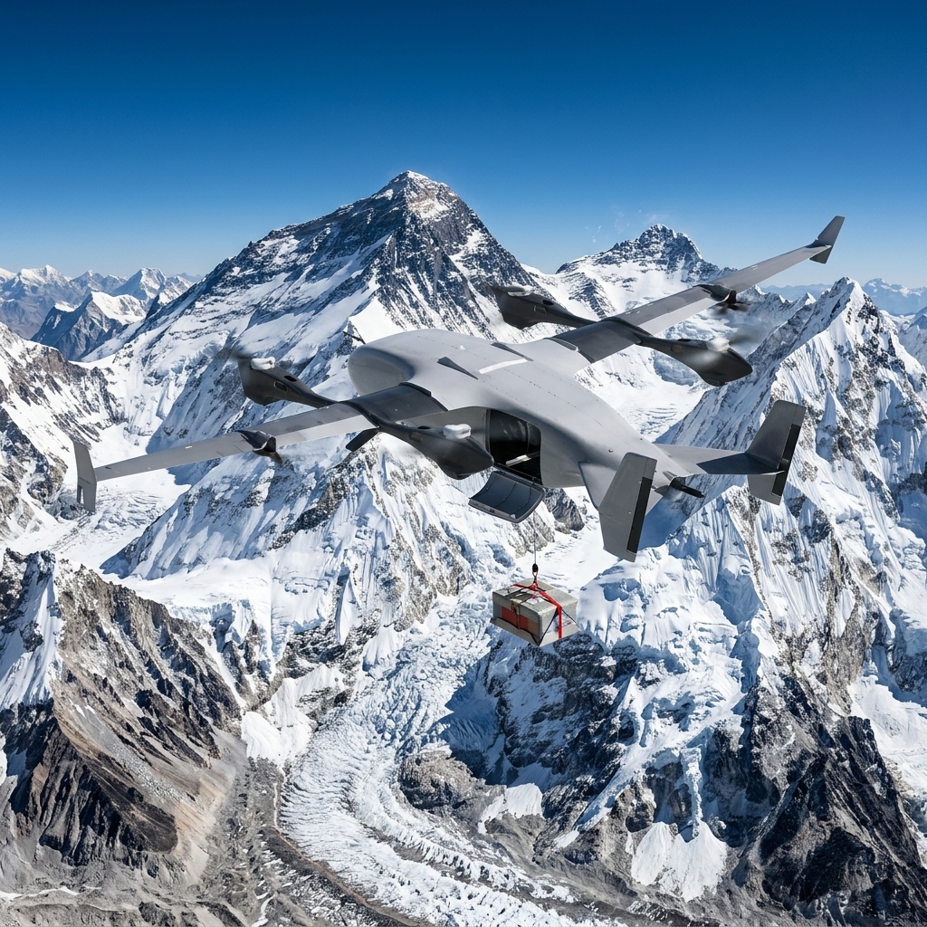 DJI EV50 bezorgdrone op Mount Everest