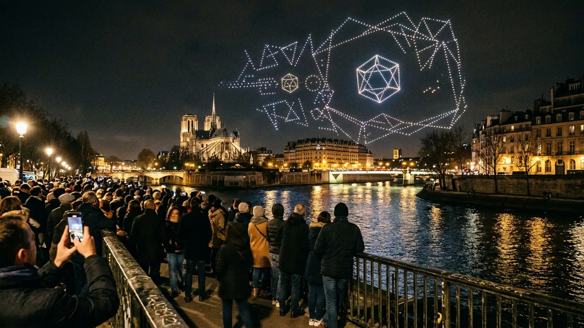Droneshows als duurzaam alternatief voor vuurwerk op Europese evenementen