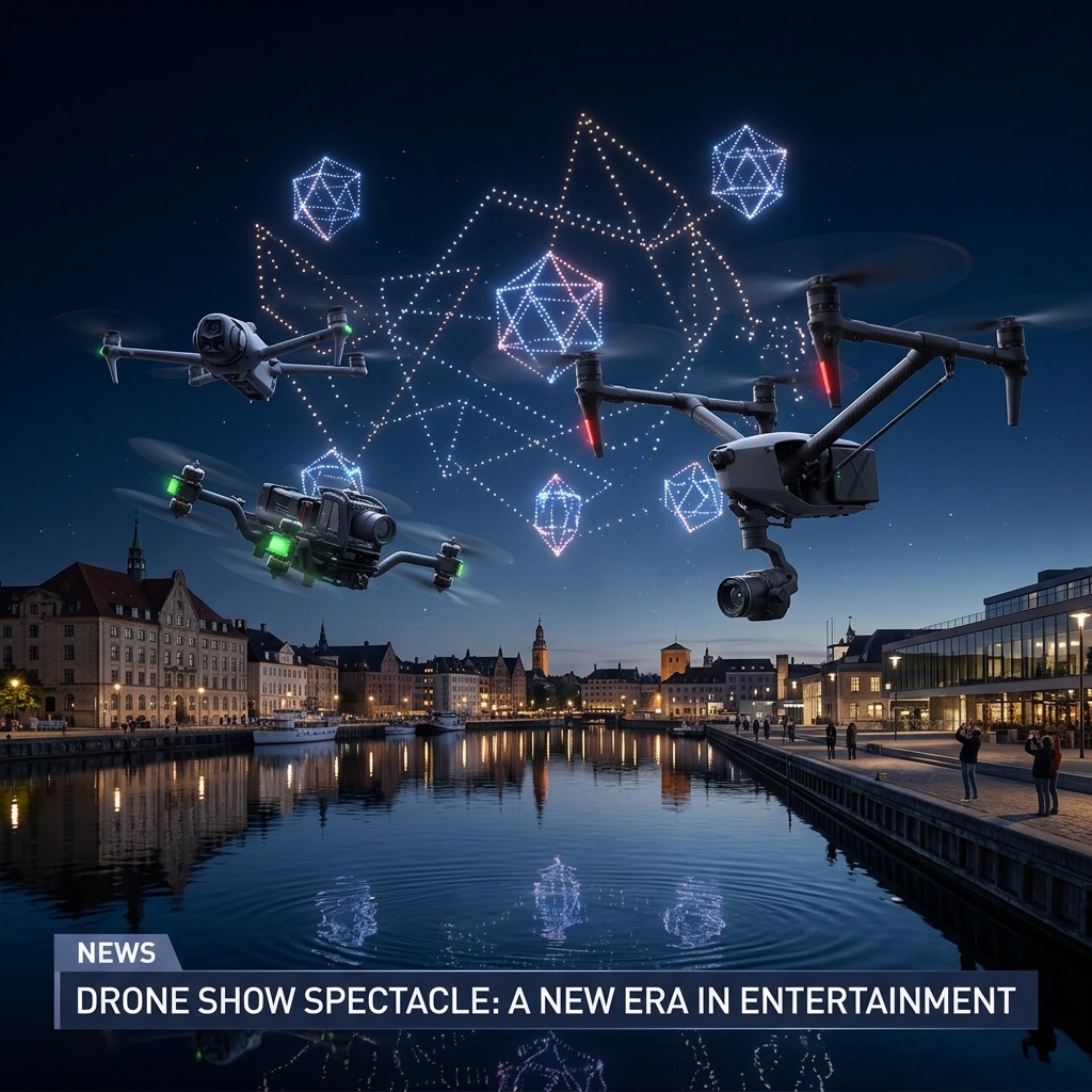 Droneshows filmen met professionele camera drones