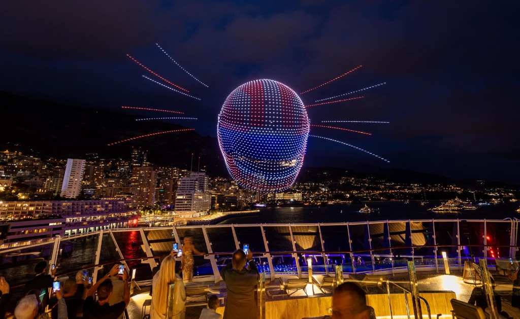 F1 Driver Helmet design drones Monaco
